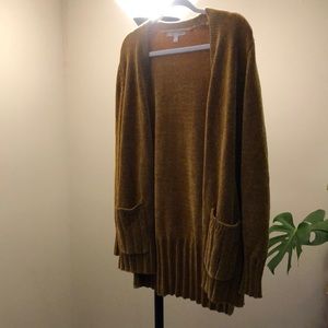 Chenille Mustard Cardigan